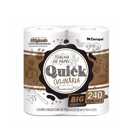 Papel Toalha Quick Culinária Big c/2un