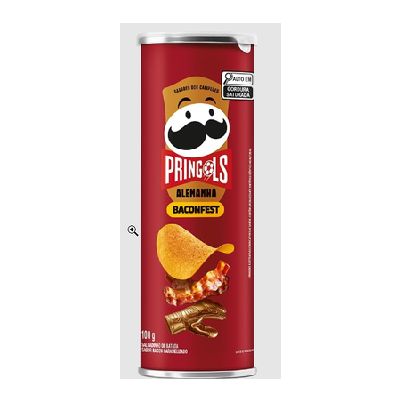 SALGADINHO PRINGLES BACONFEST 100G