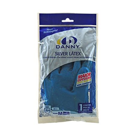 LUVA DANNY SILVER LATEX AZUL M