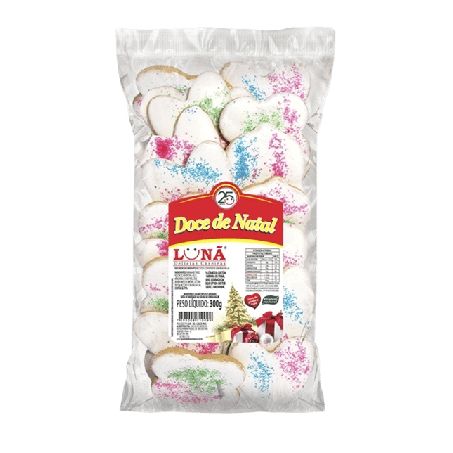 BISCOITO LUNA 250G DOCE DE NATAL PINTADO