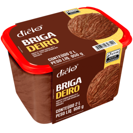Sorvete dielo brigadeiro pote 2l