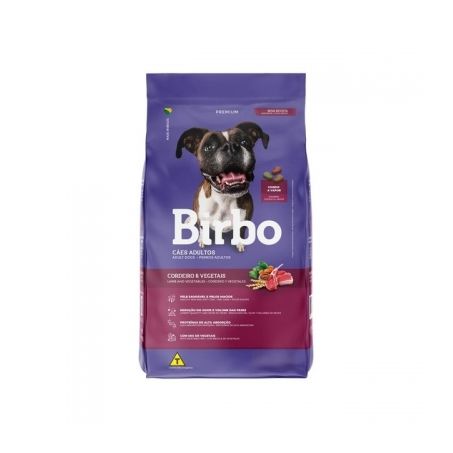 Ração para cães adultos birbo cordeiro e vegetais 1kg