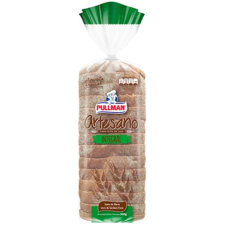 Pão pullman artesano integral 500g