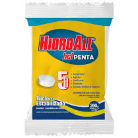 Limpador piscina hidroall cloro pastilha/pedra 200g