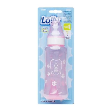 MAMADEIRA LOLLY TIP COLOR REDONDA SILICONE ROSA 240ML