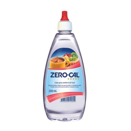 Adoçante Zero Cal Embalagem Leve 200ml Pague 180ml