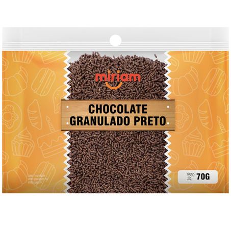Chocolate granulado miriam 70g preto