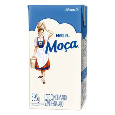 Leite condensado semi desnatado moça nestlé caixa 395g