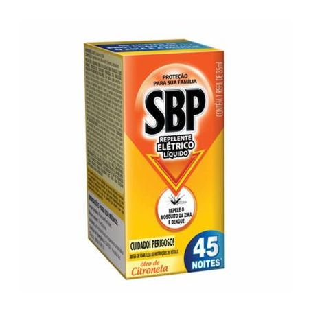 Repelente eletrico liquido citronela sbp 45 noites