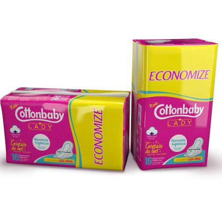 ABSORVENTE SUAVE LADY C/ABAS COTTONBABY C/16