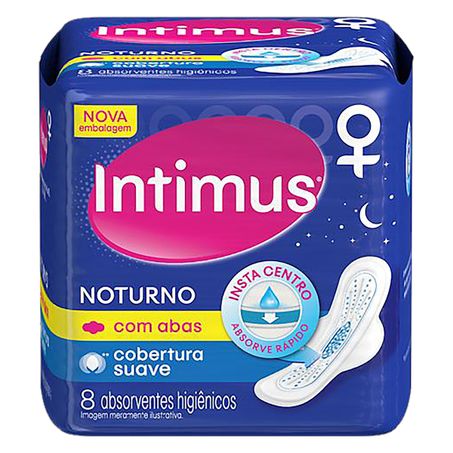 ABSORVENTE COM ABAS SUAVE NOTURNO INTIMUS