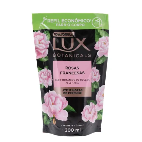 Sabonete Líquido Lux 200ml - Botanicals - Rosas Francesas - Refil - Sachê