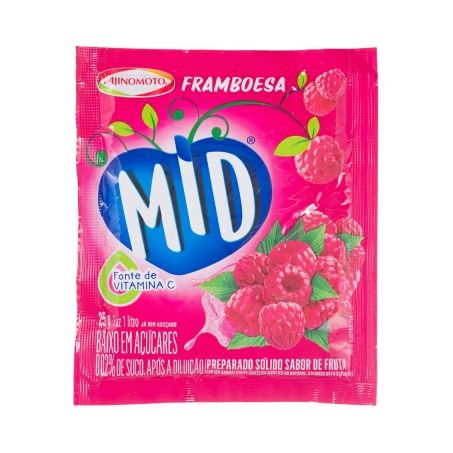 SUCO PO MID 25GR FRAMBOESA