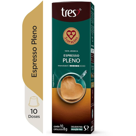 CÁPSULA TRÊS ESPRESSO PLENO 10 UNID