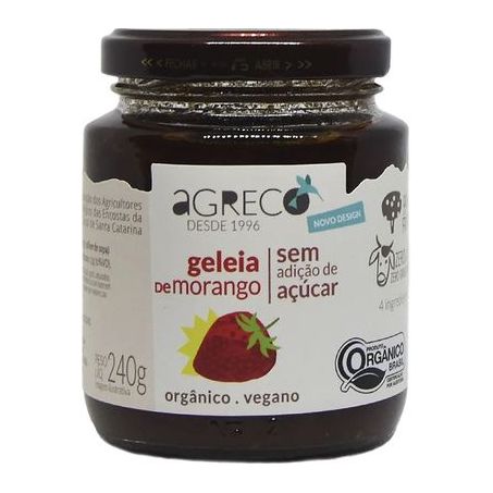 Geleia org agreco morango sem acucar 240g