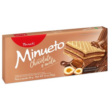 Wafer parati minueto 115g choc avela