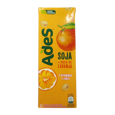 Alimento com soja ades laranja 1lt