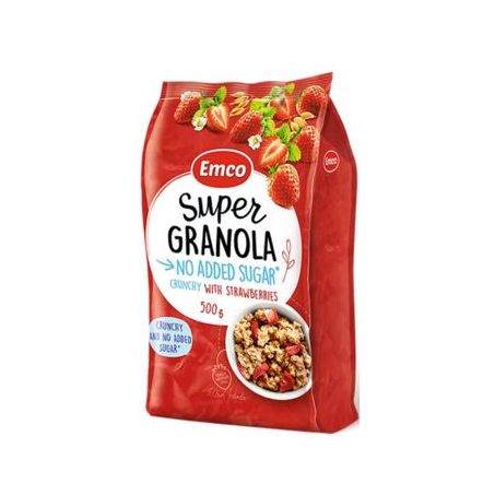GRANOLA EMCO MORANGO SEM ADIÇÃO DE AÇUCAR 500G