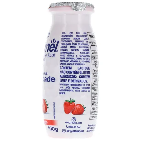 Leite Fermentado Parcialmente Desnatado de Morango Actimel 100G 360-8