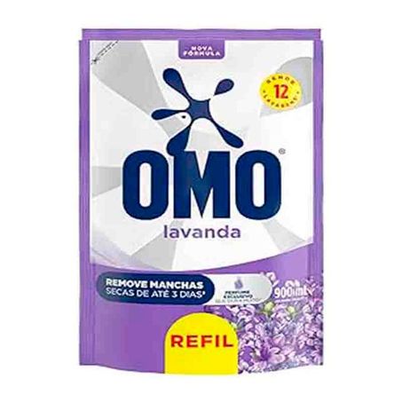 Lava roupa omo sache lavanda 900ml