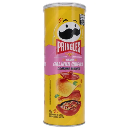 SALGADINHO BATATA PRINGLES GOSTINHO BRAZUCA GALINHA CAIPIRA LATA 100G 360-34