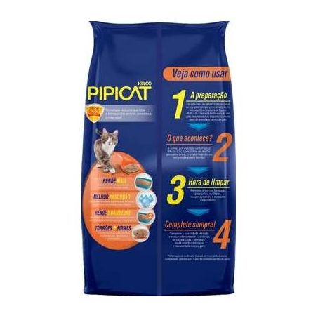 Areia Higiênica Pipicat Multicat para Gatos 4Kg 360-1