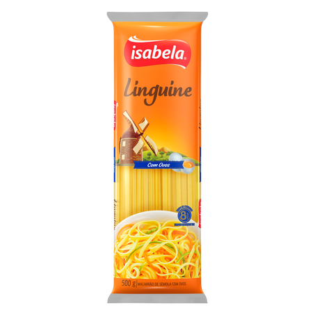 Macarrão de Sêmola com Ovos Linguine Isabela Pacote 500g