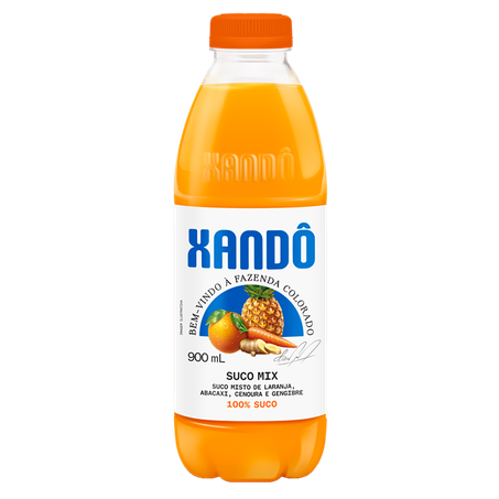 Suco Mix de Laranja, Abacaxi, Cenoura e Gengibre Xando 900ml S