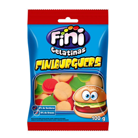 BALA DE GELATINA SORTIDA FINIBURGUERS FINI