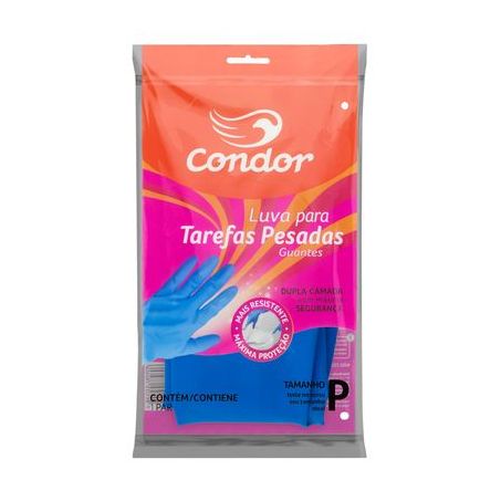 Luva limpeza pesada tamanho p latex condor