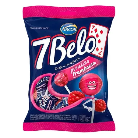 PIRULITO COM RECHEIO DE BALA DE FRAMBOESA 7 BELO