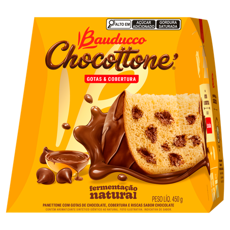 CHOCOTTONE BAUDUCCO GOTAS COBERTURA CHOCOLATE 450G