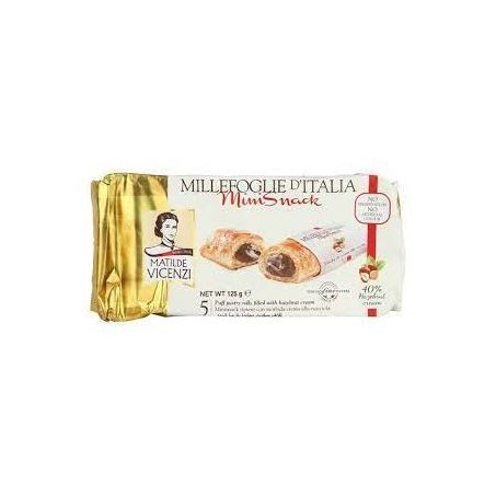 Biscoito Doce Recheado Matilde Vicenzi Folhado Creme de Avelã 125G