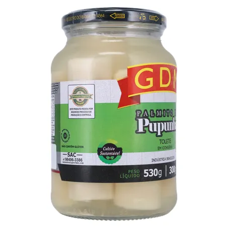 Palmito gdm pupunha tolete 300g 360-31