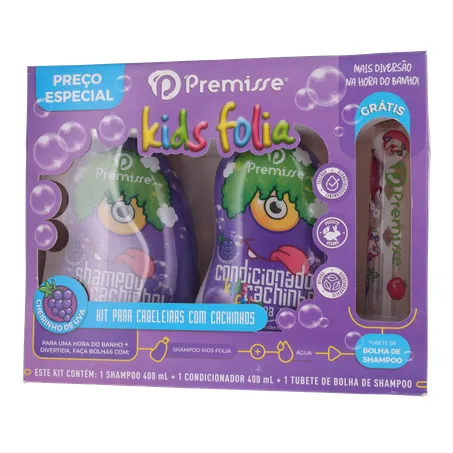 Kit infantil premisse cachos shampoo 400ml + condicionador 400ml 360-1