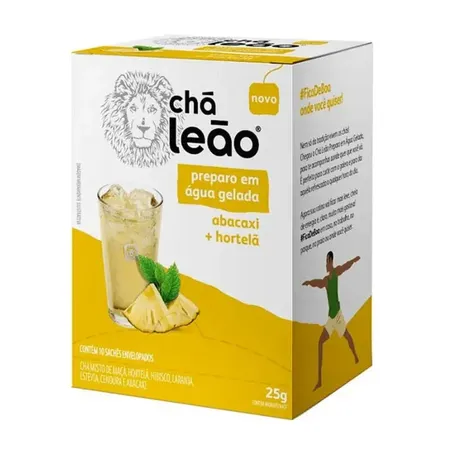 Chá Misto Leão Abacaxi + Hortelã Caixa 25gr