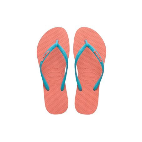 CHINELO HAVAIANAS SLIM LOGO POP UP ROSA/AZUL 37/38