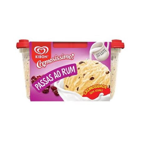 SORVETE KIBON 2L PASSAS AO RUM