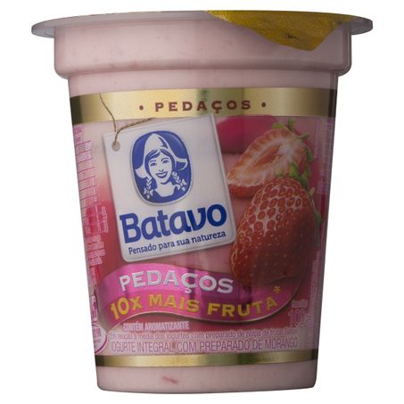 IOGURTE INTEGRAL MORANGO BATAVO PEDAÇOS COPO