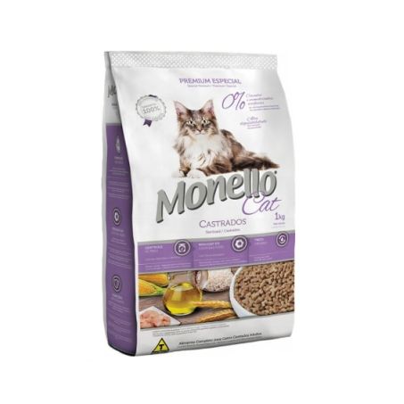Ração gatos castrados monello 1kg
