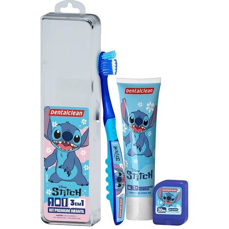 Esc Dental Clean Stitch + Fio+cr Dental Macia C/Estojo Infan