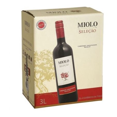 Vinho seleção cab/merlot miolo bag 3l