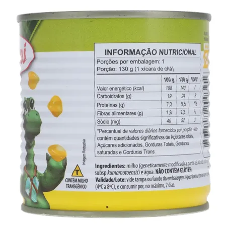 Milho Verde em Conserva Fugini Cozido no Vapor Crocante Lata 170gr 360-9