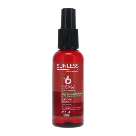 ÓLEO BRONZEADOR SUNLESS URUCUM 6FPS 120ML 360-35
