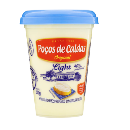 Requeijão Poços de Caldas Light Copo 200G