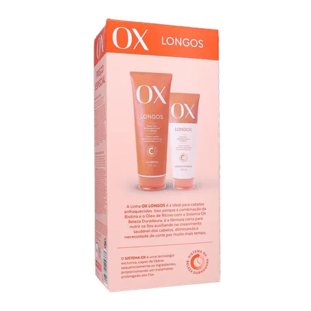 Kit Shampoo com 375Ml  Condicionador com 170Ml Ox Longos 360-16