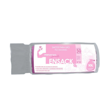SACO DE LIXO PERF ROSA ENSACK 10L
