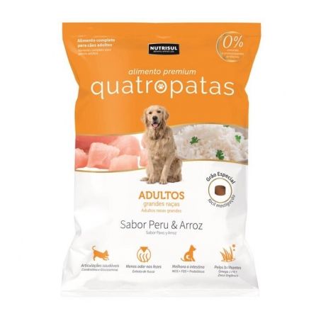 Racao quatropatas caes adultos peru/arr5kg