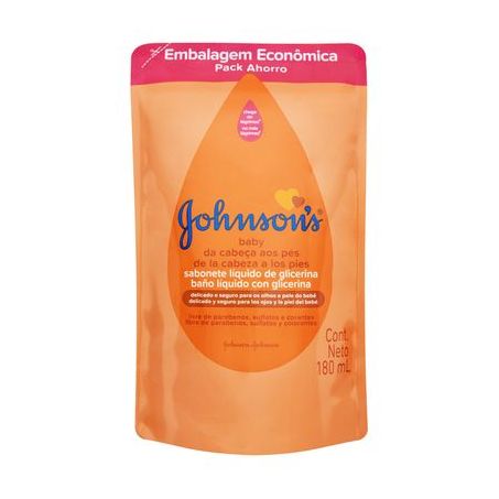 Sabonete líquido glicerina baby johnsons 180ml