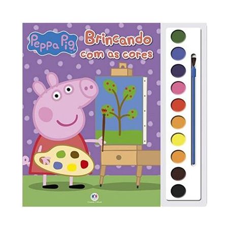 Livro Aquarela Peppa Pig Brincando Com As Cores
